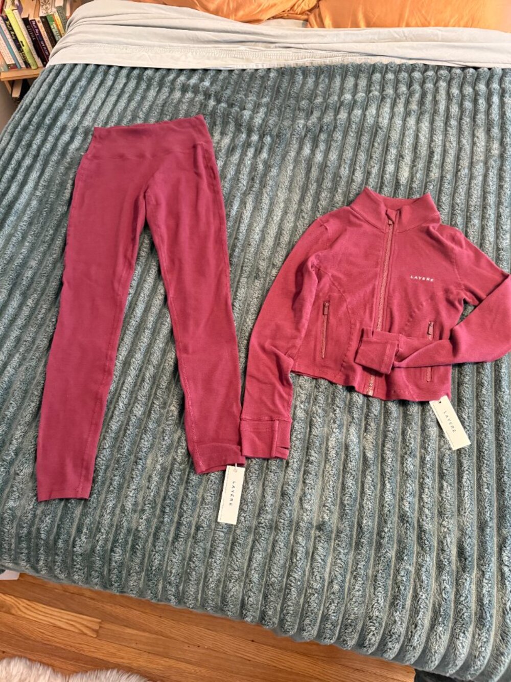Layere organic cotton leggings XS cherry